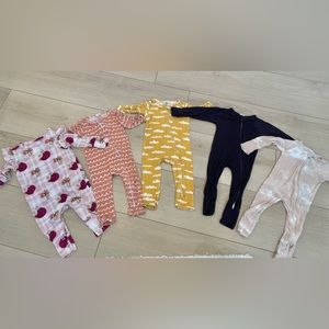 LEV BABY bamboo onesies for baby pajamas